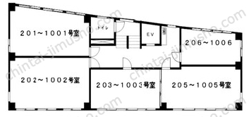 ユニオン小石川第1ビル3階の間取図