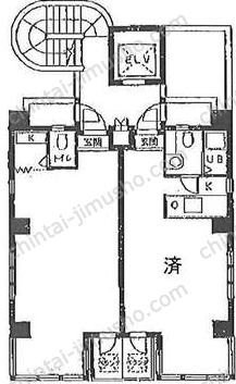 広尾ファイブビル3階の間取図