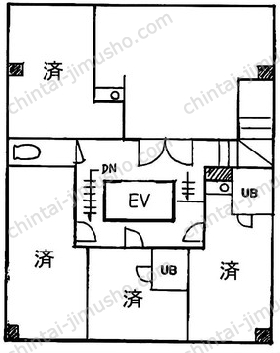 三光ビル（サンコービル）2階の間取図