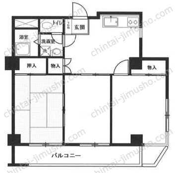 築地永谷タウンプラザ8階の間取図