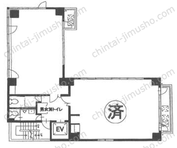 ビルックス茅場町2階の間取図