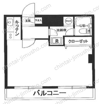 ビクセル新宿6階の間取図
