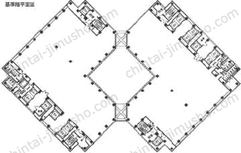 虎ノ門ツインビルディングの間取図