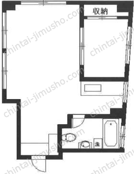 シャンブル神宮前3階の間取図