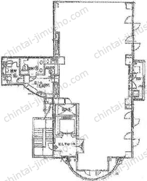 第三渡邊ビル9階の間取図