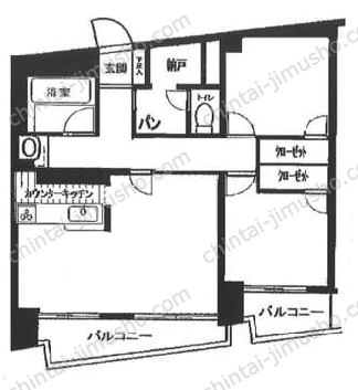 ライオンズマンション赤坂の間取図