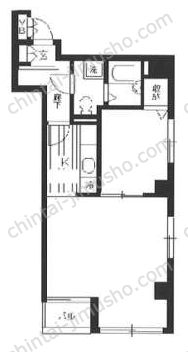 服部ビル4階の間取図