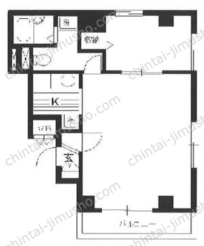 服部ビル7階の間取図