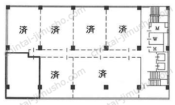 喜助新神田ビルの間取図