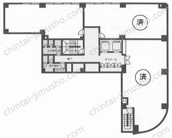 日本橋TSビル8階の間取図