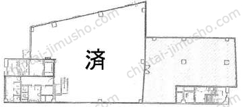 四谷駅前ビル3階の間取図