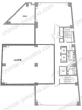 麹町センタープレイス5階の間取図