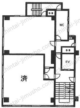 田村町ビルA棟5階の間取図