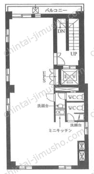Oビル2階の間取図