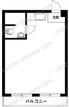 土屋マンション2階の間取図