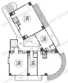 新宿ダイカンプラザ ビズネス清田ビル6階の間取図
