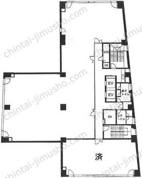 麹町センタープレイス4階の間取図