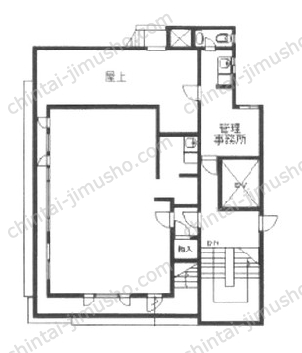 田村町ビルA棟10階の間取図