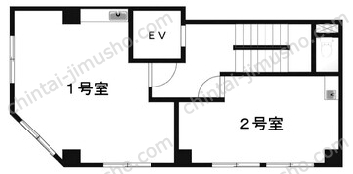 東京フジビル3階の間取図