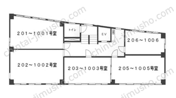 ユニオン小石川第1ビル3階の間取図