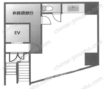 昭和ビル1階の間取図