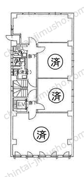 共同ビル（中央）の間取図