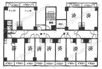 新宿永谷ビル7階の間取図