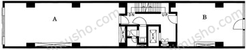 第二港南日成ビル2階の間取図