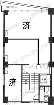 渋谷新生ビル7階の間取図
