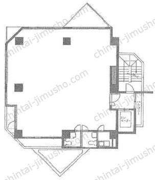 赤坂OSビル2階の間取図