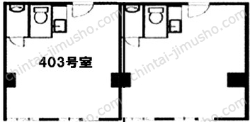 ウィンド赤坂Ⅱビル4階の間取図