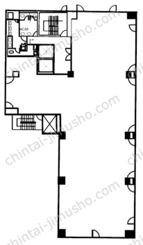 カンダエイトビル6階の間取図