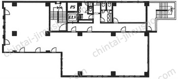 徳海屋ビル3階の間取図