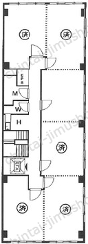 喜助新千代田ビル8階の間取図