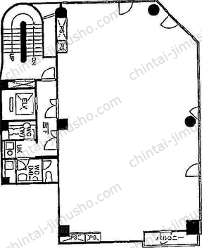 新富191ビル3階の間取図