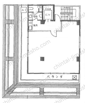 巴ビル6階の間取図