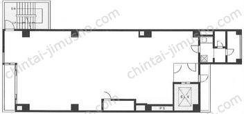新宿曙橋ビル5階の間取図
