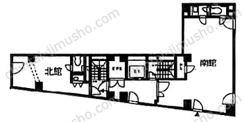 新宿フロントビル3Fの間取図