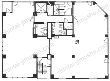 楠本第2ビル6階の間取図