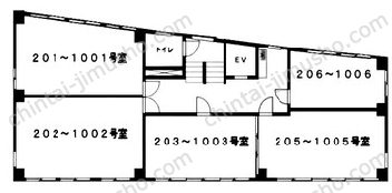 ユニオン小石川第1ビル8階の間取図