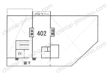 英ビル4階の間取図