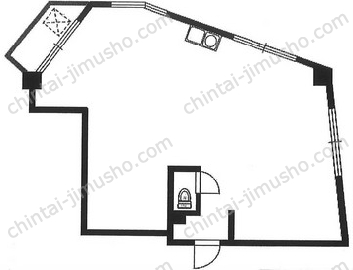 府中センタービル5階の間取図