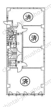 共同ビル（中央）の間取図