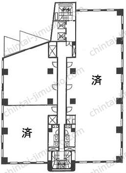 第2秋山ビルディング6階の間取図