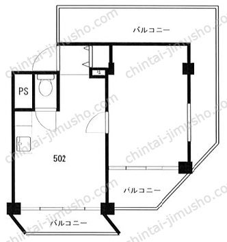 ホワイトキャッスル5Fの間取図