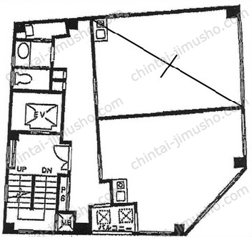 ワタナベビル3階の間取図