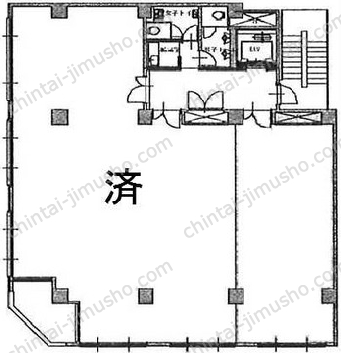 八重洲KHビル／日本橋ライズオフィス2nd2階の間取図