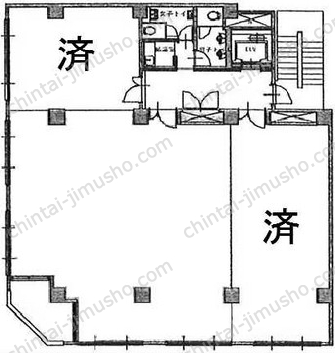 八重洲KHビル／日本橋ライズオフィス2nd3階の間取図