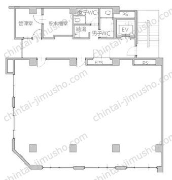 八重洲KHビル／日本橋ライズオフィス2nd1階の間取図