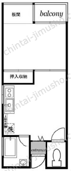 小西ビル5階の間取図